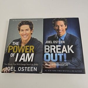 Joel Osteen Lot of 2 Break Out! & The Power of I Am Books Christian Faith